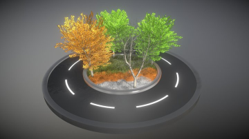 Detailliertes 3D-Baum-Modell Typ Linden, in verschiedenen größen, mit Texturen und Materialien.