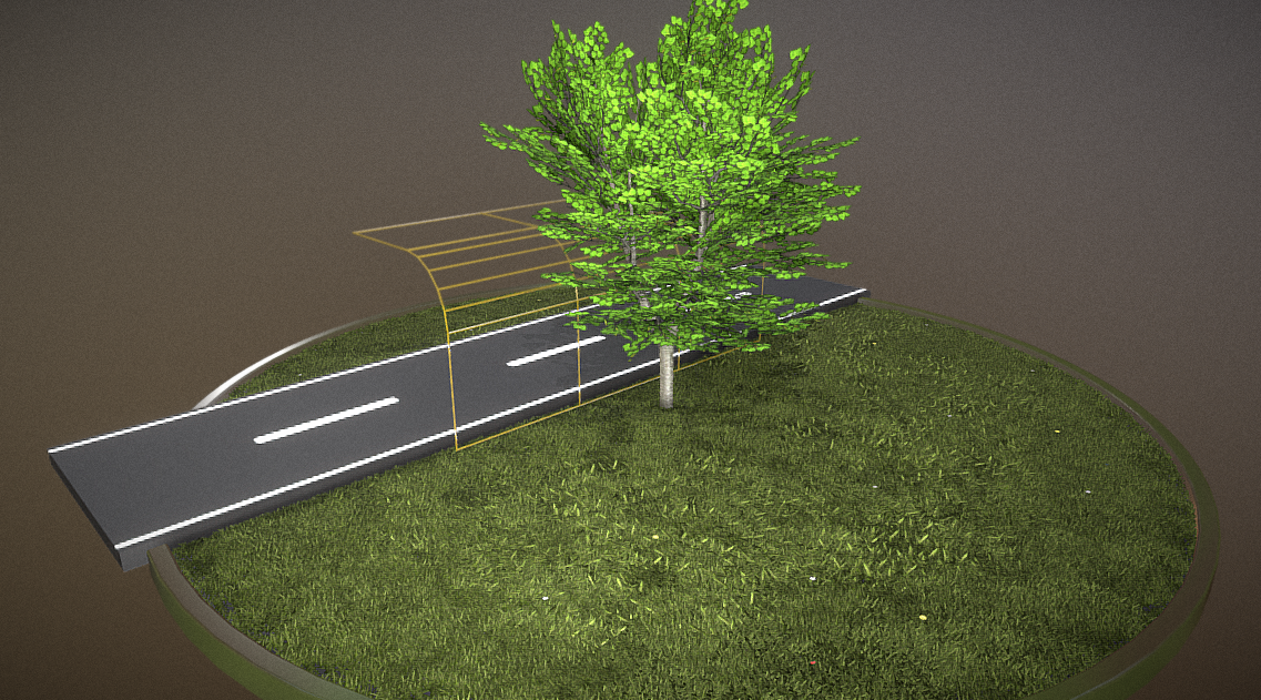 Detailliertes 3D-Baum-Modell Typ Linden