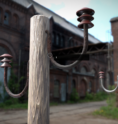 Wooden Power Poles - 3D Model - download