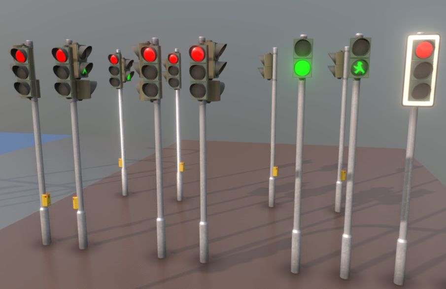 3D-Bibliothek: Ampeln für VIS-All® 3D