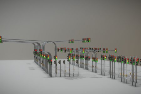 3D-Ampeln des aktuellen Verkehrszeichenkataloges 2017 der BAst in allen 3 Größen