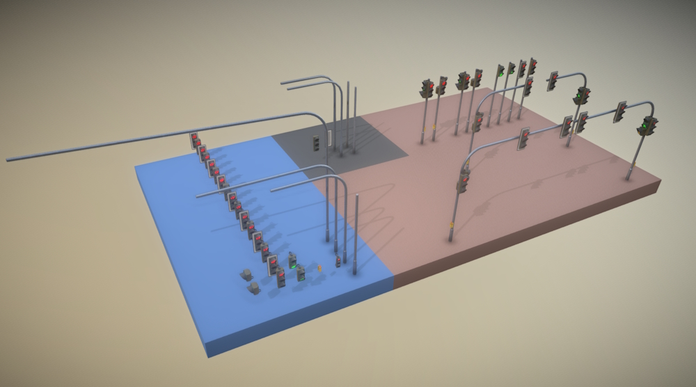 Ampelbauteile 3D Modelle