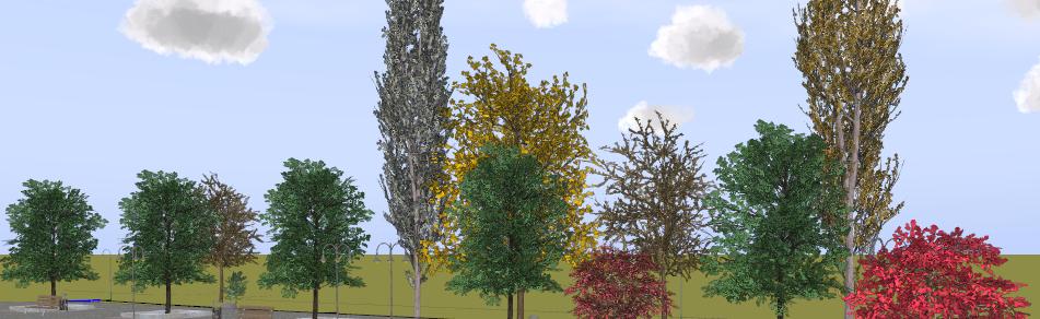 3D-Modelle Bäume und Pflanzen – Symbolbibliothek Bäume 1