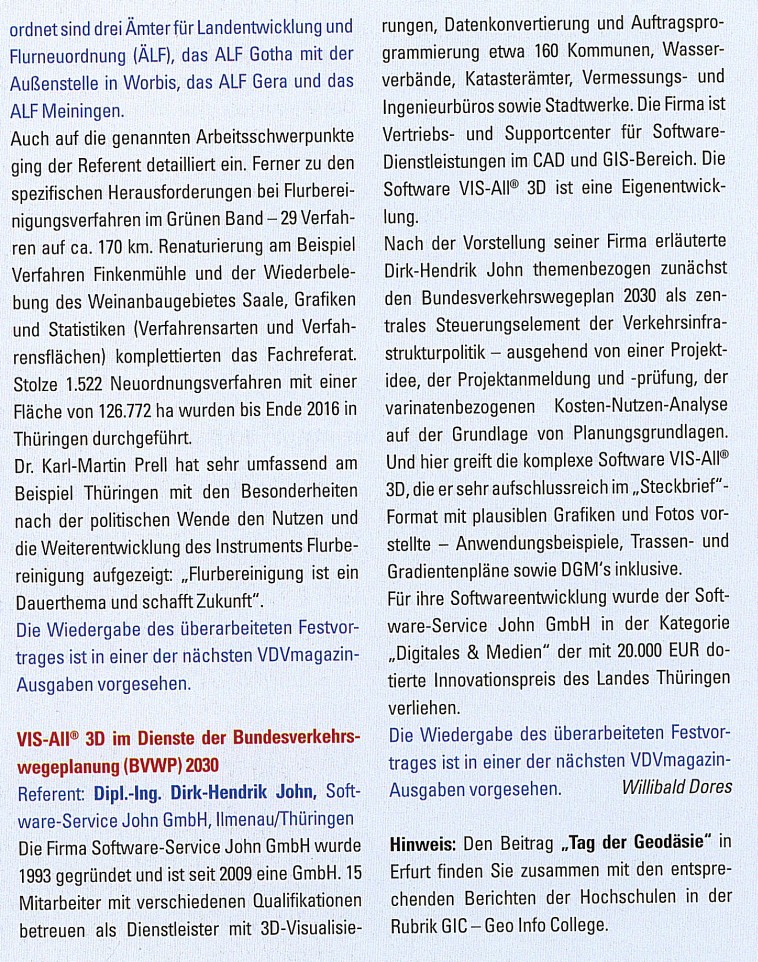 VDV Magazin Artikel