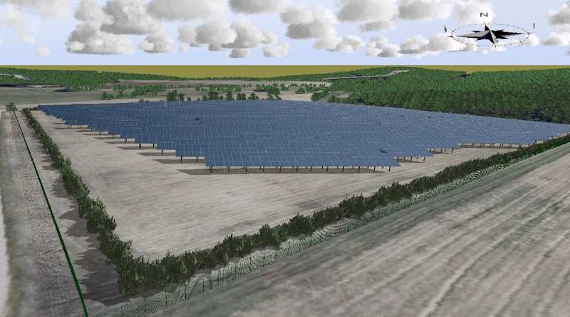 Solaranlagen mit Schatten Visualisierungen