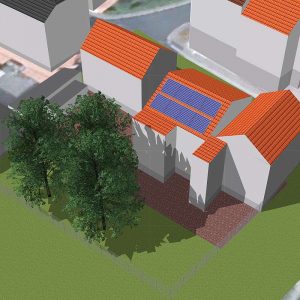 3D Software für Schattenanalyse und Simulation von Dachsolaranlage