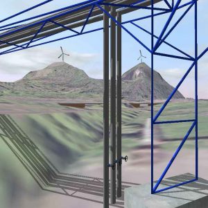3D-Visualisierung von städtischen Wärmelieferung: Rohrleitungsbrücke